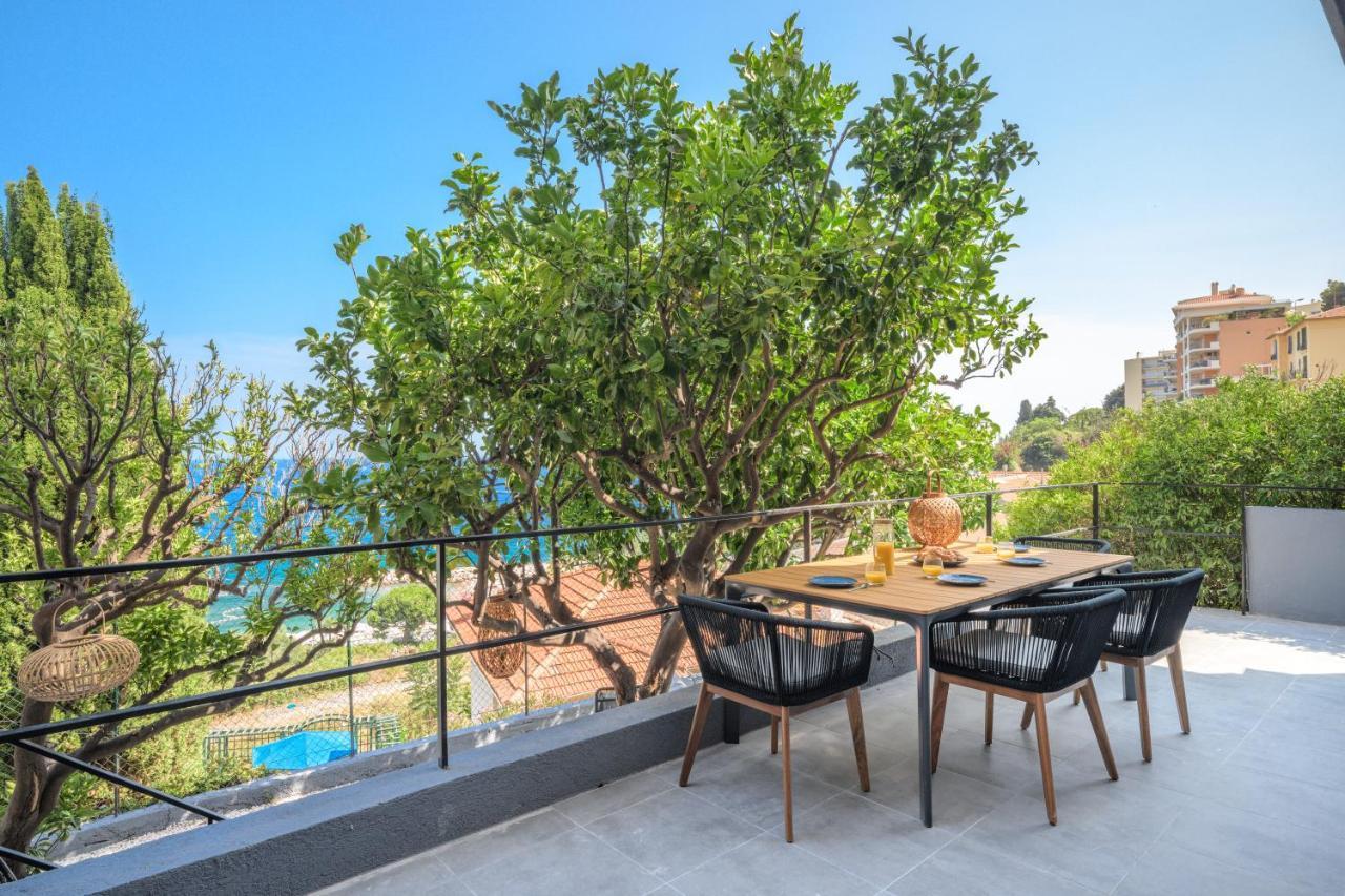 Proche Monaco, Vue Mer, Acces Plage Et Jardin Privatif Saint-Antoine  Exteriér fotografie